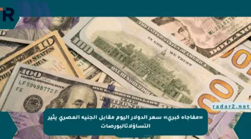 «مفاجأة كبرى» سعر الدولار اليوم مقابل الجنيه المصري يثير التساؤلاتالبورصات